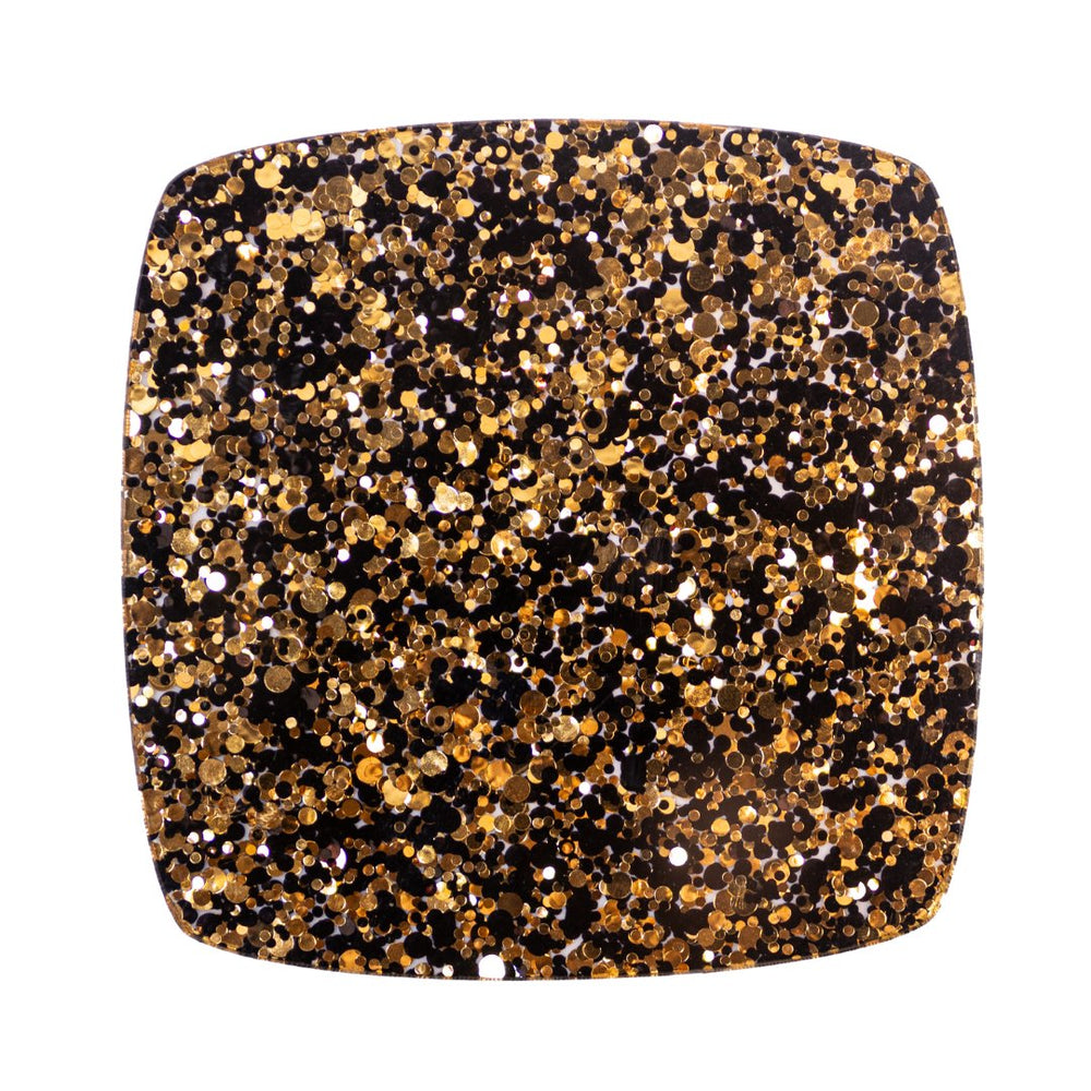 1/8" Black & Bronze Glitter Dots Cast Acrylic Sheets - Acrylic Sheets