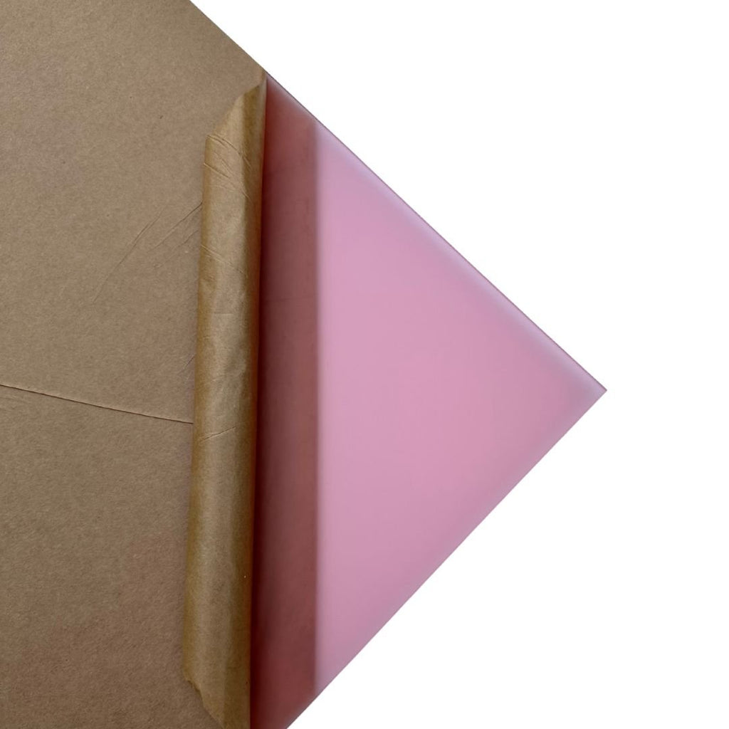 Frosted Pink Cast Acrylic Sheets Single Sided Matte