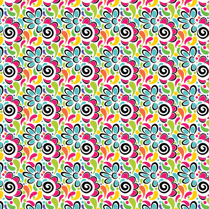 Bright Fantasy Flowers Pattern Acrylic Sheets - CMB Pattern Acrylic