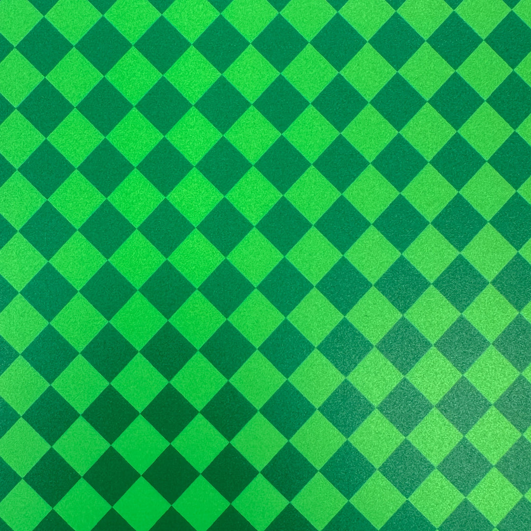 Double Green Argyle Pattern Acrylic Sheet - CMB Pattern Acrylic