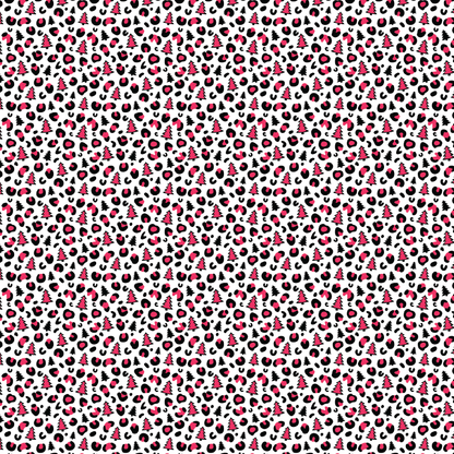 Hot Pink Christmas Tree Leopard Print Pattern Acrylic Sheets - CMB Pattern Acrylic