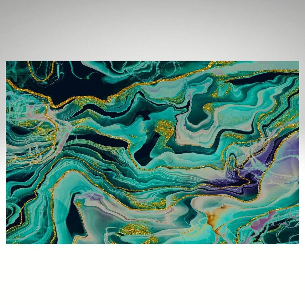 Jewel Green Alcohol Ink Swirls Pattern Sheet - CMB Pattern Acrylic