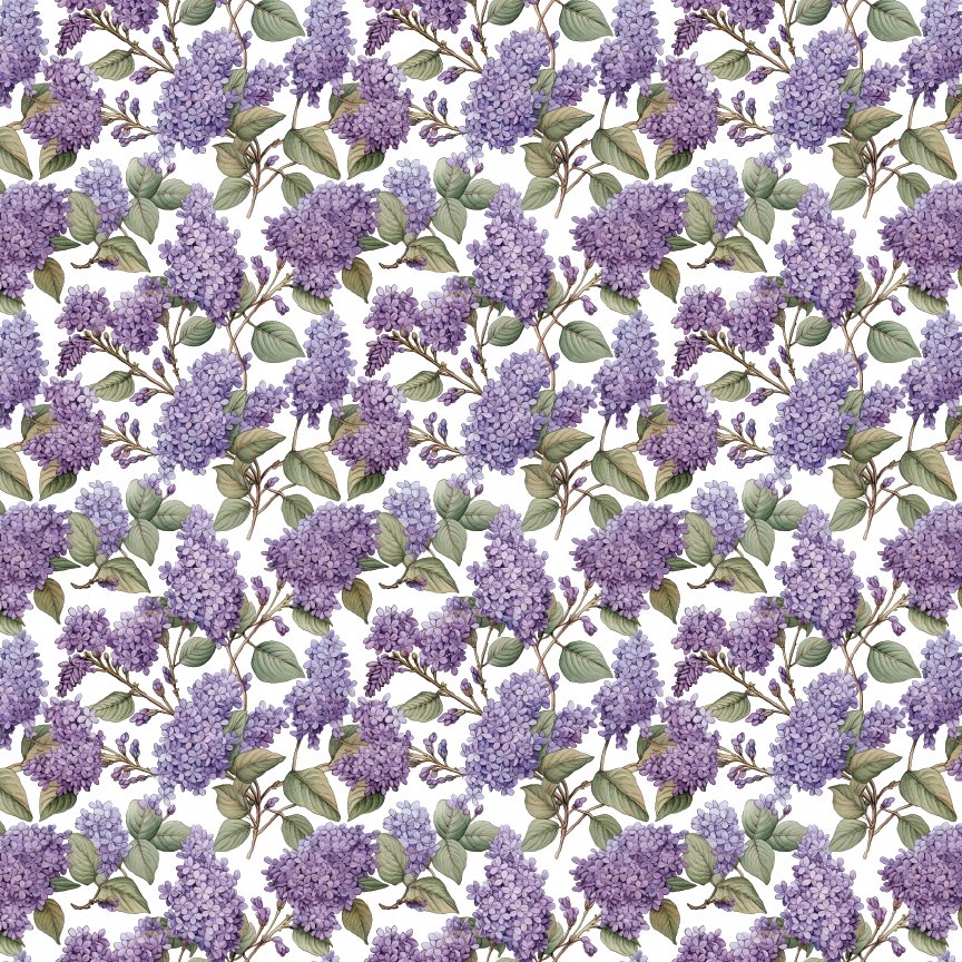 Lilac Flowers Pattern Acrylic Sheets - CMB Pattern Acrylic