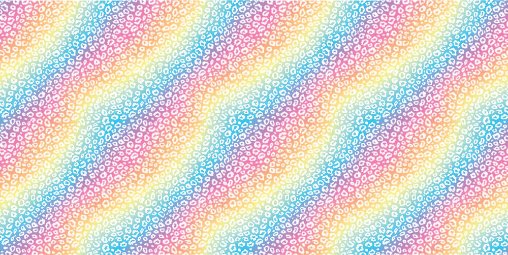 Pastel Rainbow Leopard Stripes Pattern Sheet - CMB Pattern Acrylic