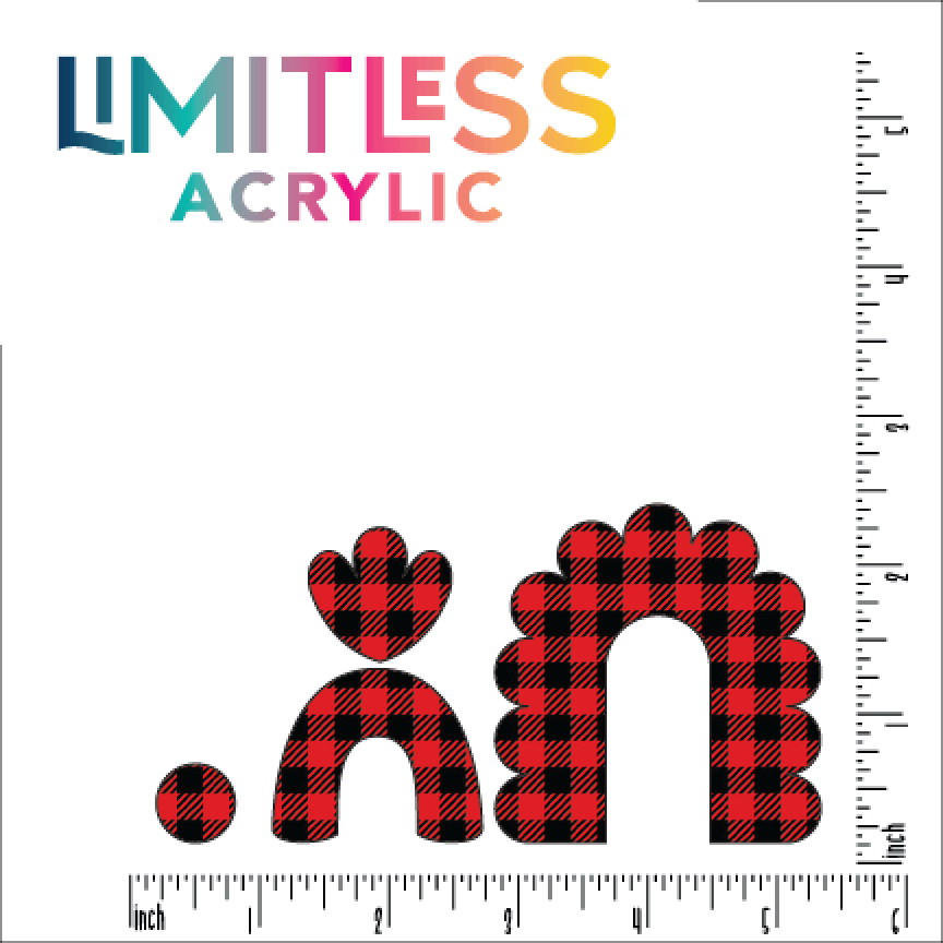 Red Buffalo Plaid Pattern Acrylic Sheet - CMB Pattern Acrylic