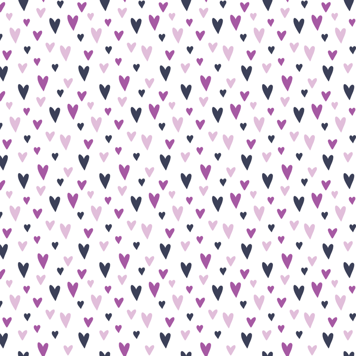 Shades of Purple Hearts Pattern Acrylic Sheets - CMB Pattern Acrylic