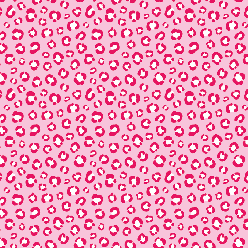 Valentines Leopard Pastel Pink & Red Pattern Acrylic Sheets - CMB Pattern Acrylic